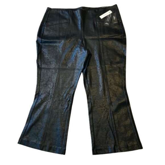 Liverpool Stella Kick Flare Welt Pocket Pants Women's 20W Black Crackle NWT - Picture 2 of 11
